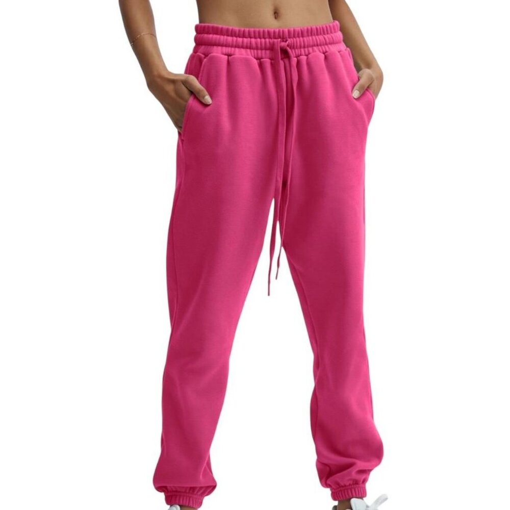 Fabletics Hot Pink Sweatpants With Drawstring Wai… - image 1